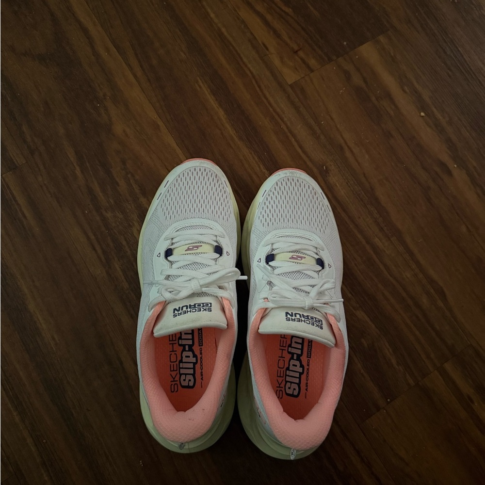 Skechers Pink and White Slip-Ins